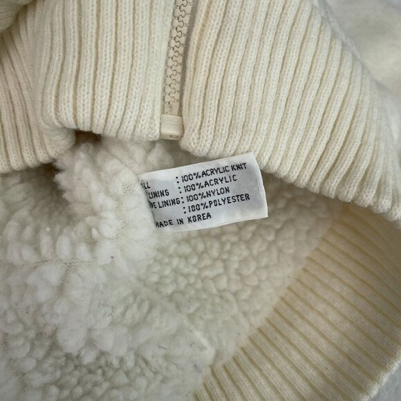 Vintage 70's Fingerhut Fashions Snow Flakes Blue & White Nordic Winter Jacket XL - Picture 5 of 9